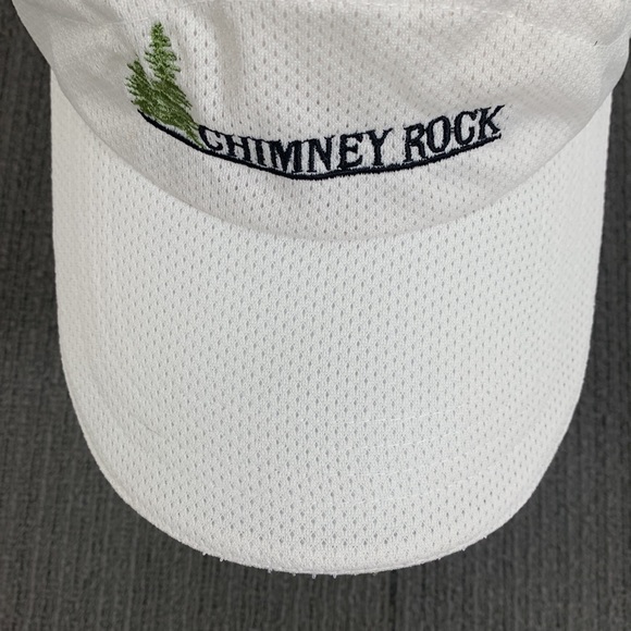 Chimney Rock Athletic Hat Unisex OSFA White Jersey Mesh Strapback 6 Panel Cap HG - Picture 4 of 13